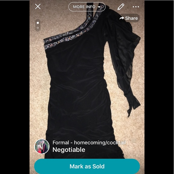 One Shouldered Dress Formal - Picture 1 of 2
