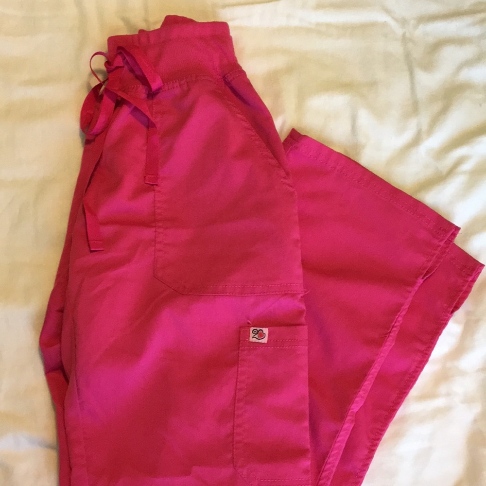 Pink scrub bottoms size XS