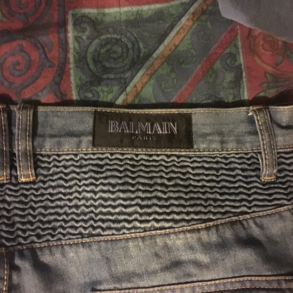 Balmain jean and a regular pair of jeans