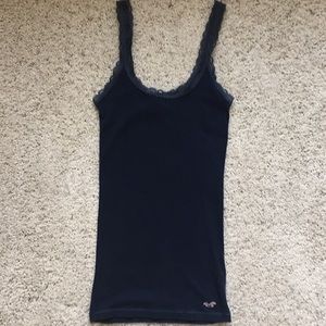 Hollister navy lace cami