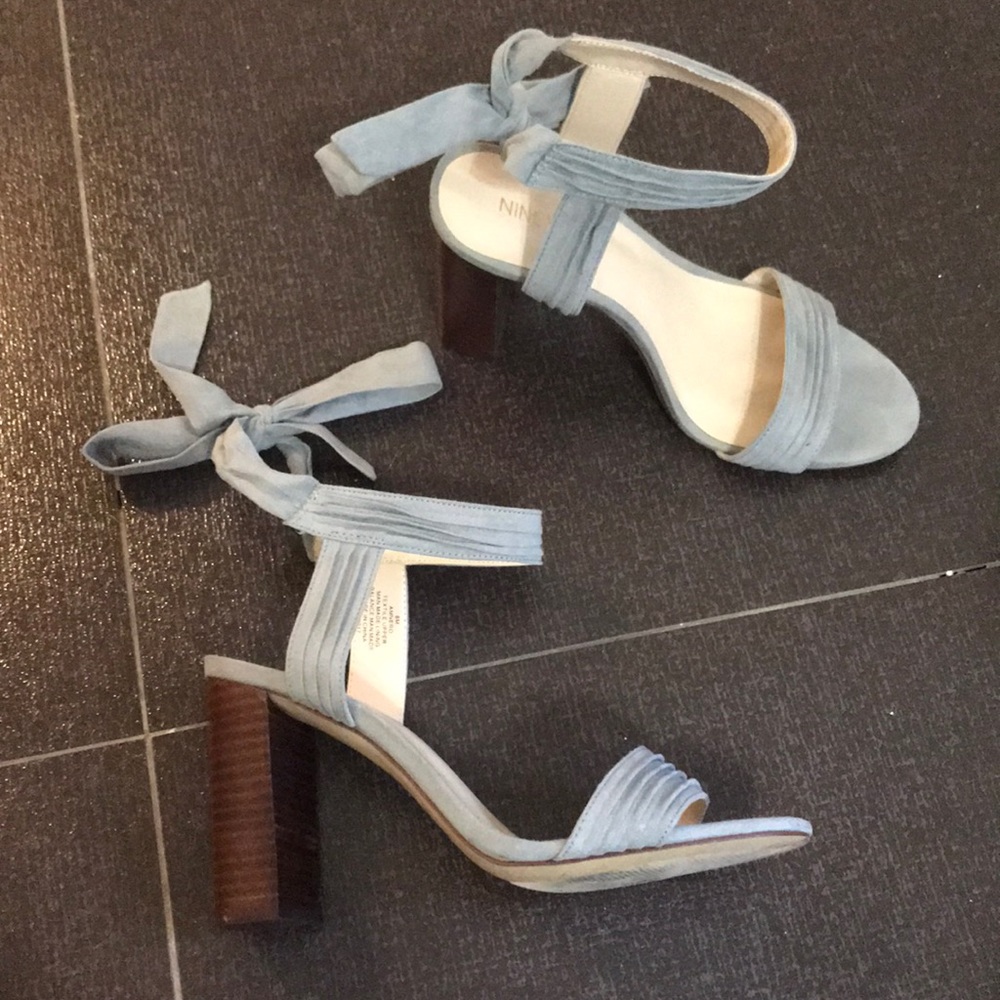 Nine West Gray Suede Sandals/Heels