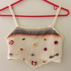 Vintage knit crop top