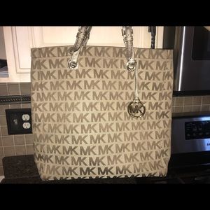 Tan and Brown Michael Kors Purse