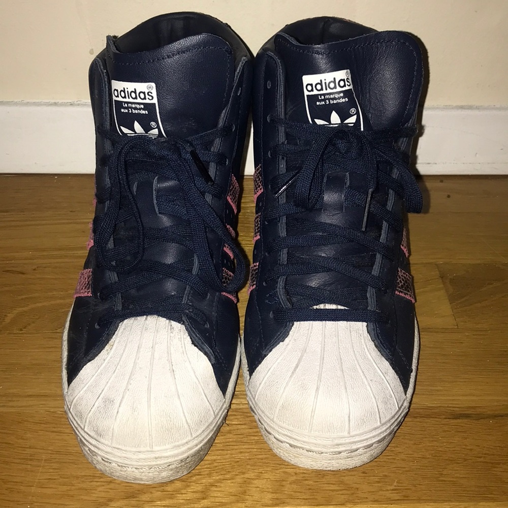 Adidas high top wedged sneakers