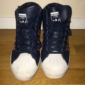 Adidas high top wedged sneakers