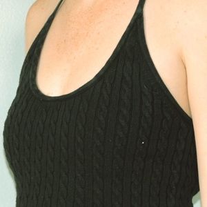 Black Gap Halter Top
