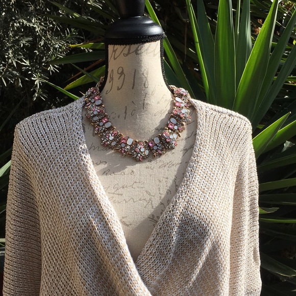 1 Small Left! 🎉HP🎊Overlap Sweater-Oatmeal - Picture 3 of 7