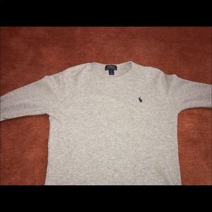 Large Boy's Polo Ralph Lauren Grey Long Sleeve