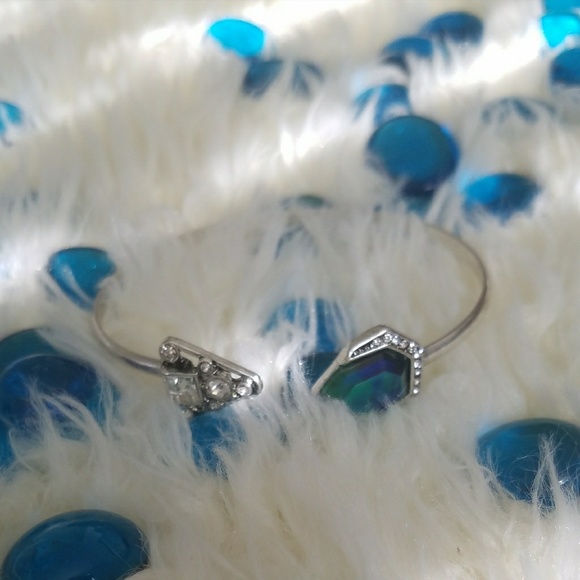 Aqua crystal stone bangle - Picture 3 of 4