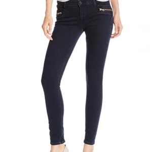 Hudson 26 dark Chimera zipper super skinny jeans