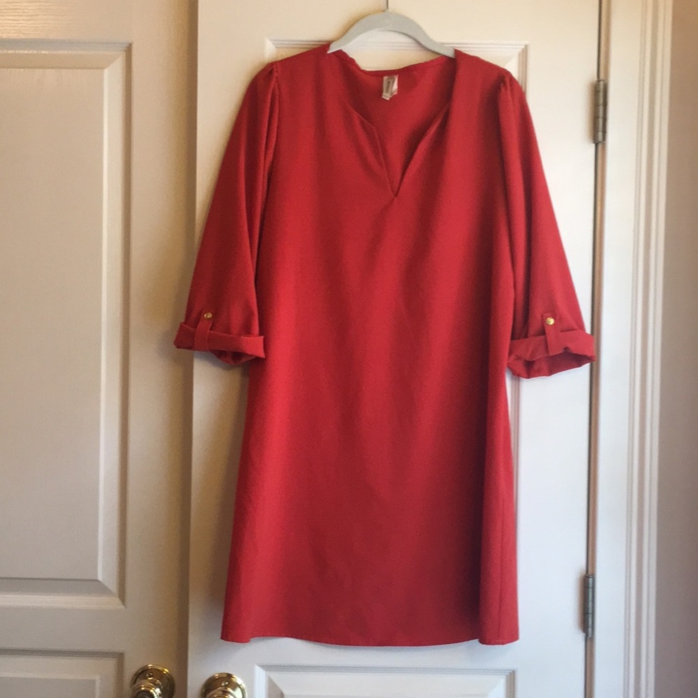 AU/UT/UVA Game Day Rust-Colored Tunic Shift Dress