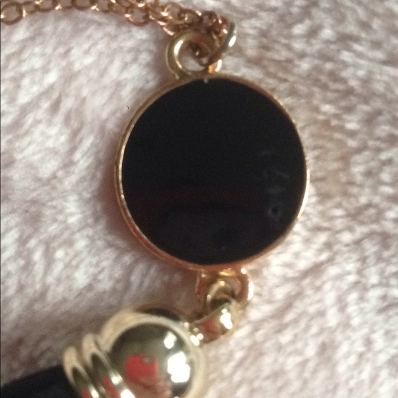 Long 18" Black/gold tassel necklace - Picture 3 of 3