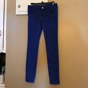 Royal blue Express jeggings