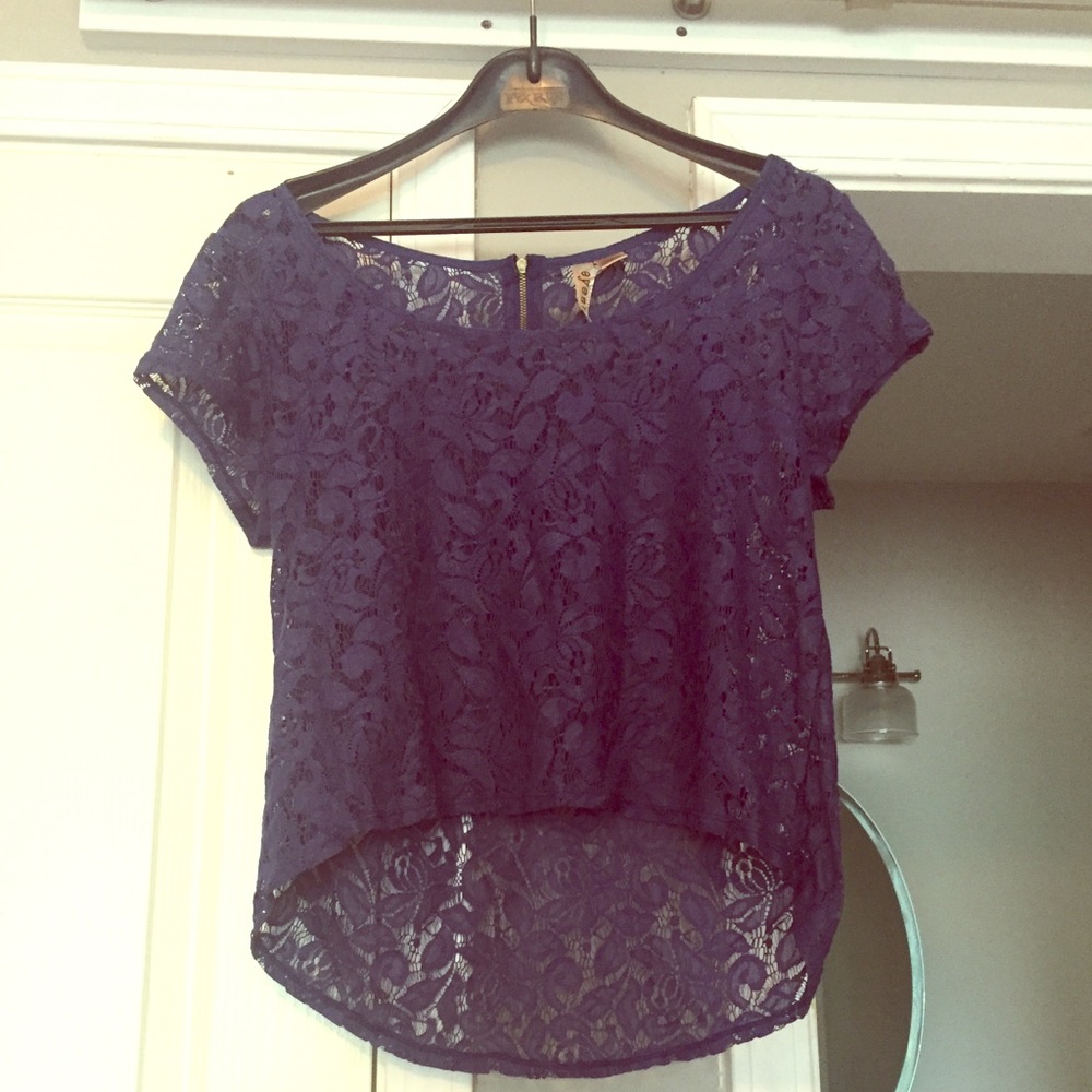 Eyeshadow Blue Lace Top