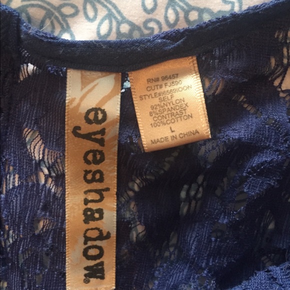 Eyeshadow Blue Lace Top - Picture 2 of 3