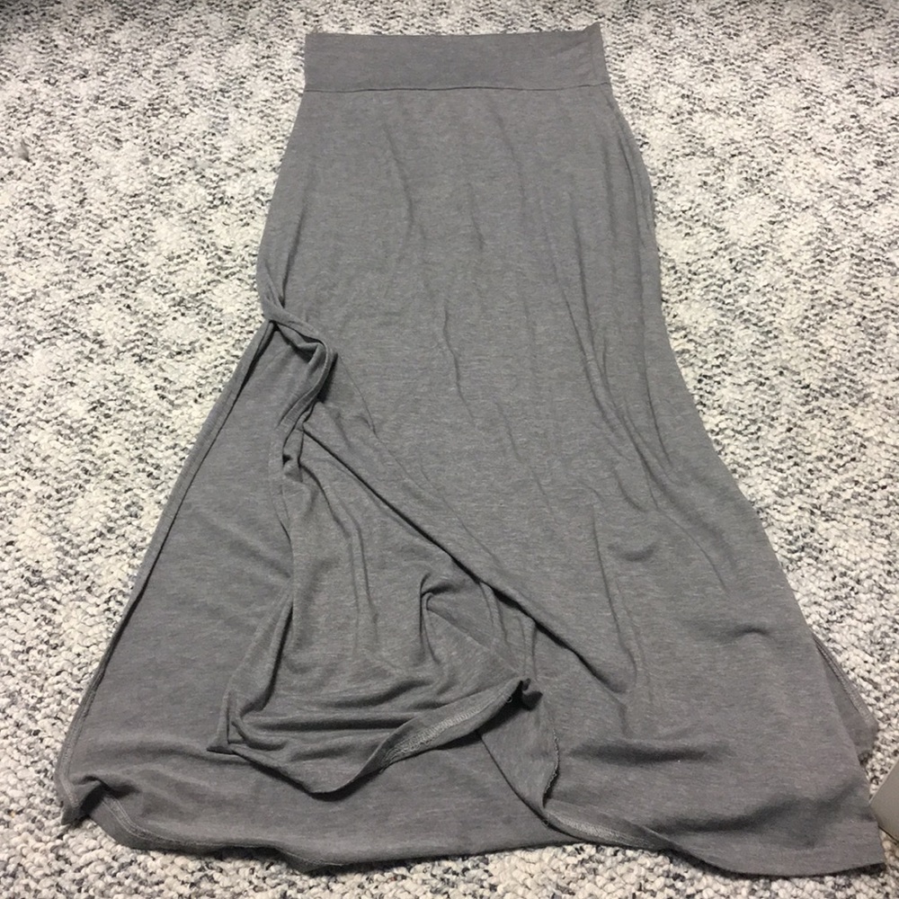 Gray Maxi Skirt