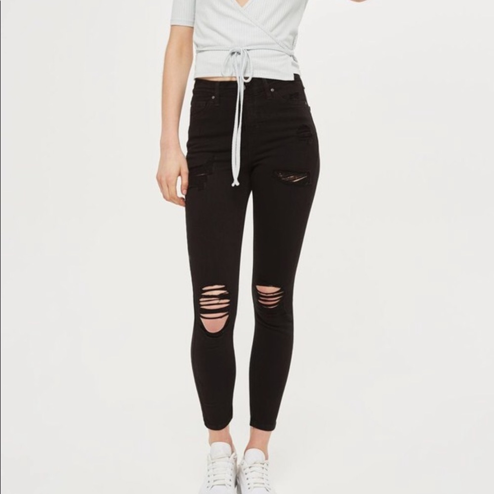 Black Jamie high waist distressed jeans size25