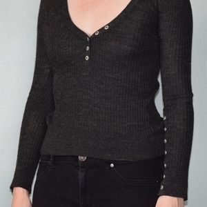 Gray Free People Sweater