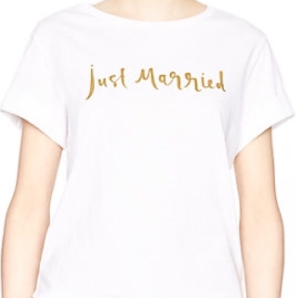 NWT Kate Spade “Just Married” t-shirt, size Medium