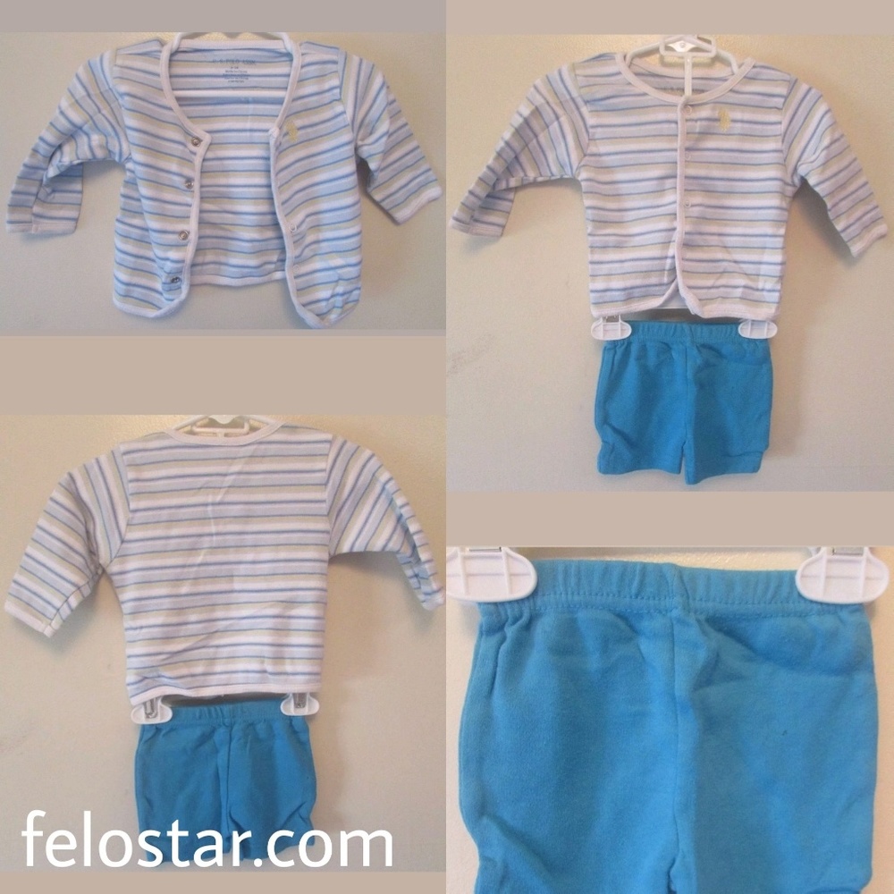 girl infant 2 pcs sweater u.s polo assn. short pan