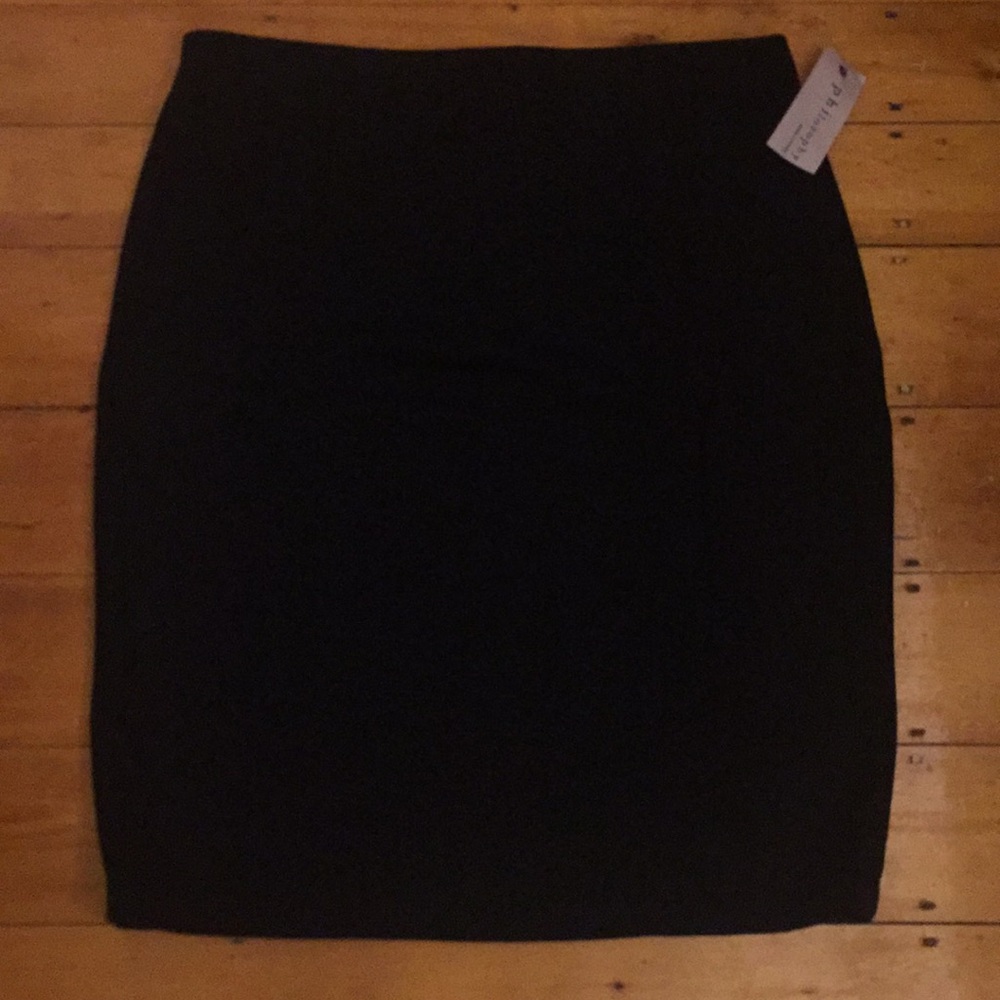 Black Philosophy Pencil Skirt