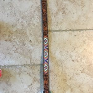 Custom made belt, Hand beaded and custom tool