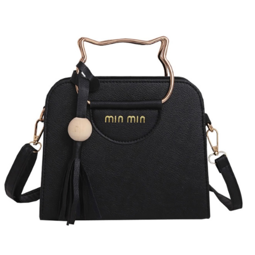 Cat ear shoulder bag with tassel detail