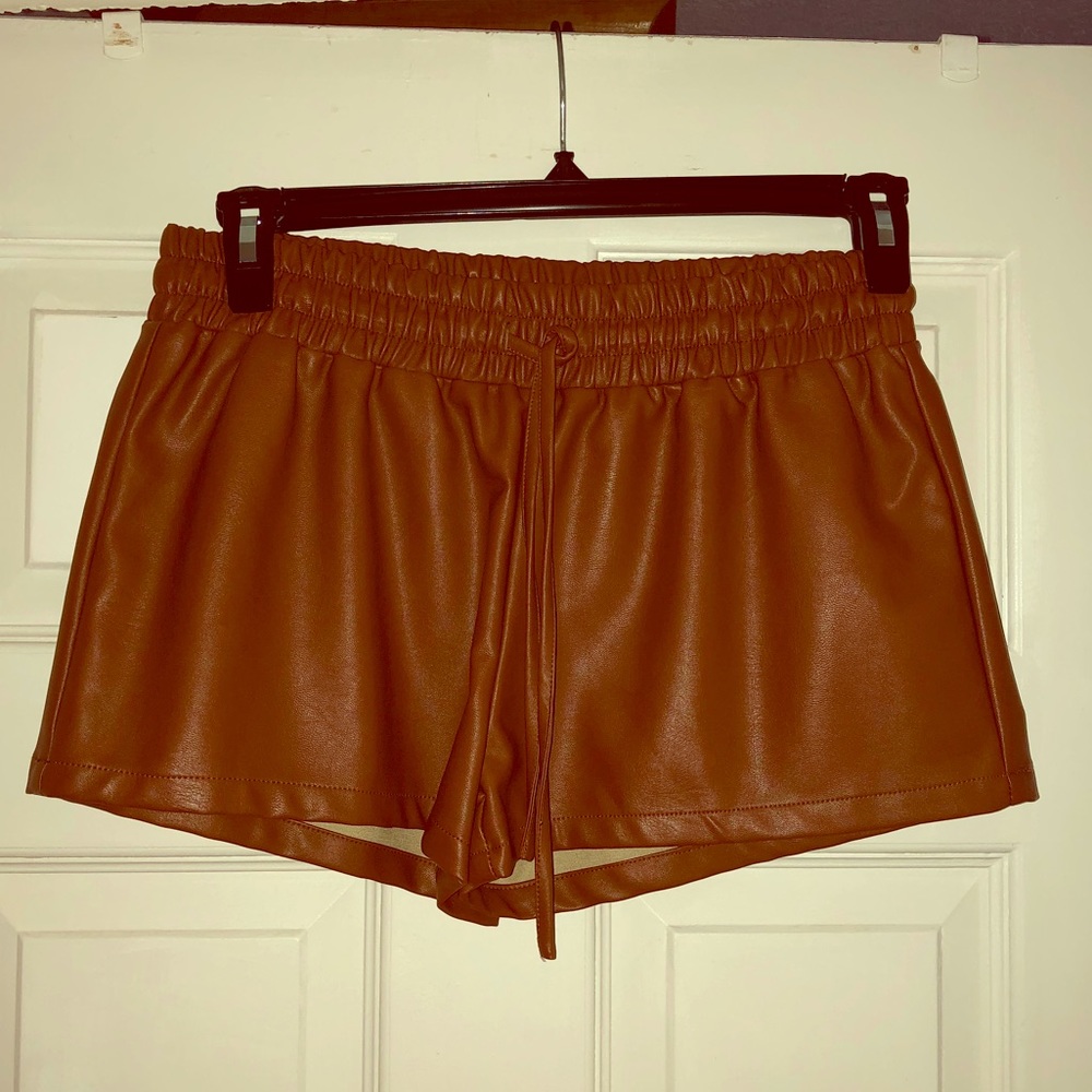 Faux Leather Shorts