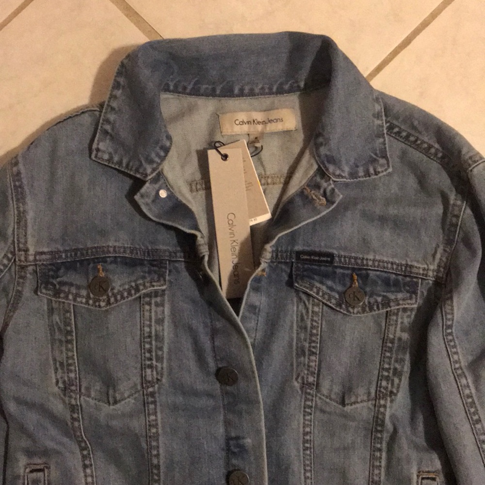 Calvin Klein Light Wash Denim Jacket NWT