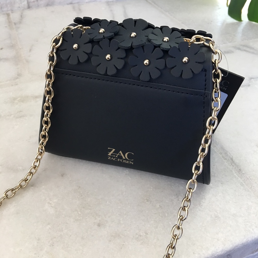 Zac Posen Eartha Iconic Micro Chain Crossbody-Navy - Picture 2 of 7