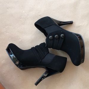 Black Slip-on Booties