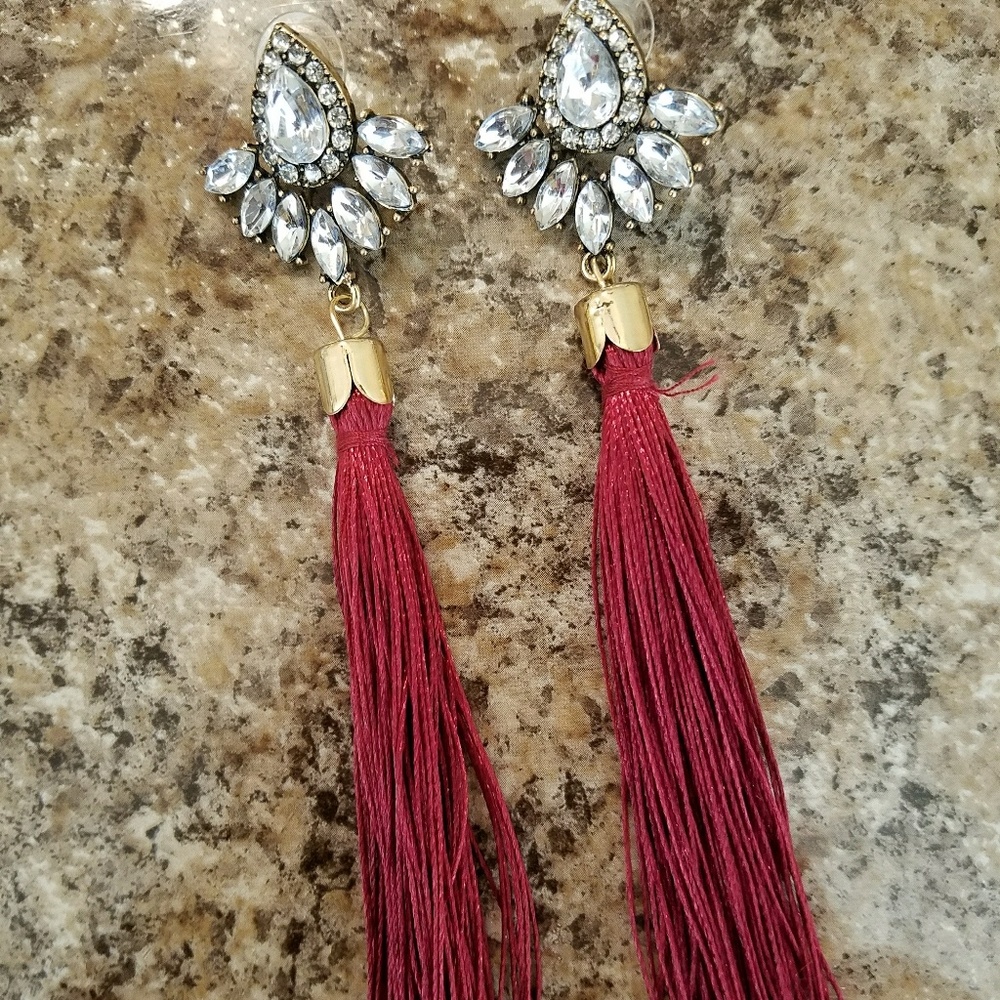Tassel statement earrings