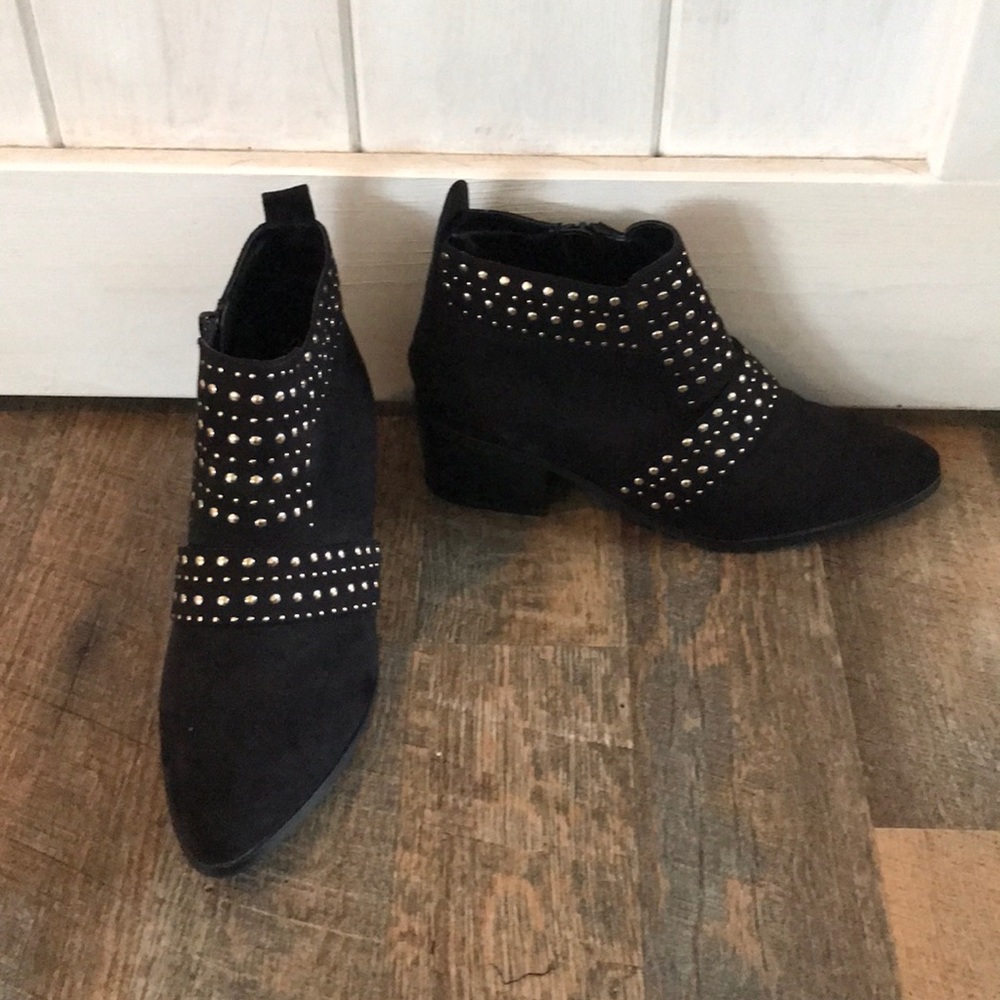 Black Topshop studded boots size 38