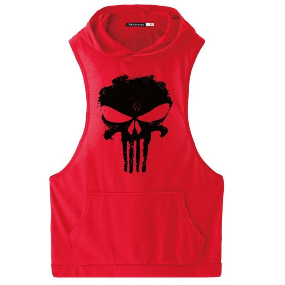 Punisher Bodybuilding Workout Sleeveless Hoodie