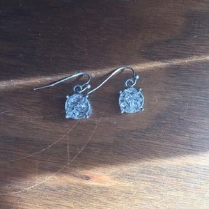 Grey crystal dangle earrings
