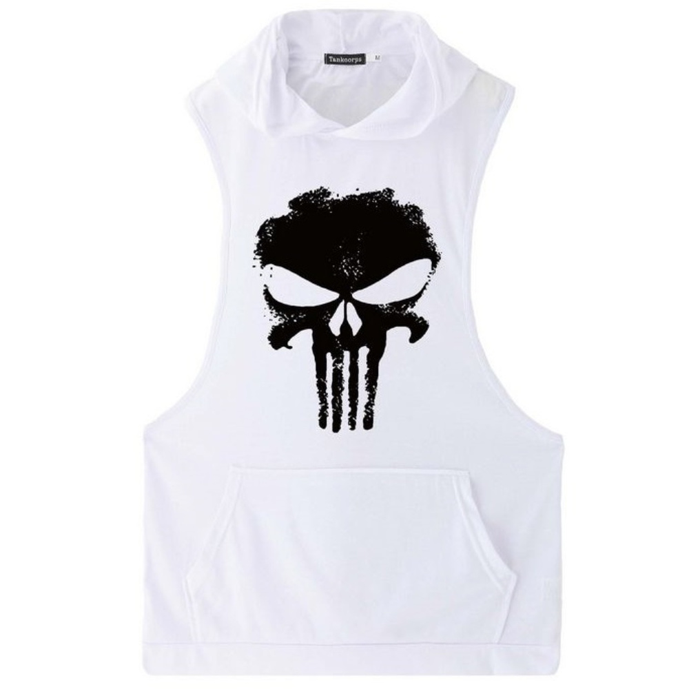 Punisher Bodybuilding Workout Sleeveless Hoodie