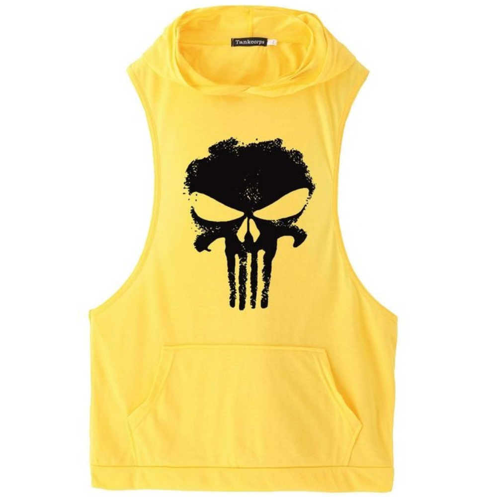 Punisher Bodybuilding Workout Sleeveless Hoodie