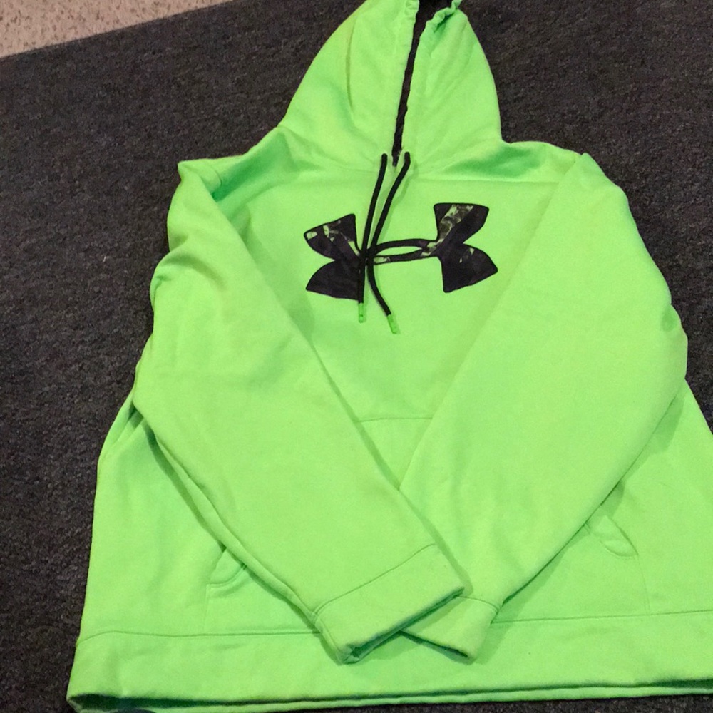 Neon Green Under Armor Hoodie
