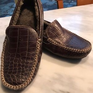 Kids Cole Haan fleece lined loafers/slippers