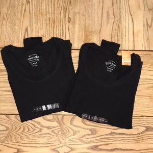 2 NWT Long Sleeve Thermal Scoop Neck Tees
