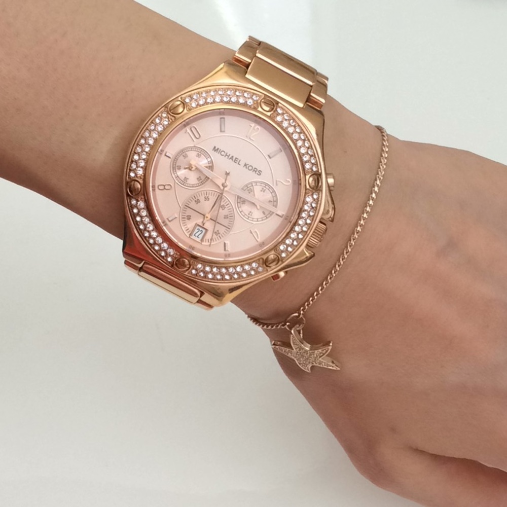 Michael Kors Rock Top Rose Gold Bracelet Watch
