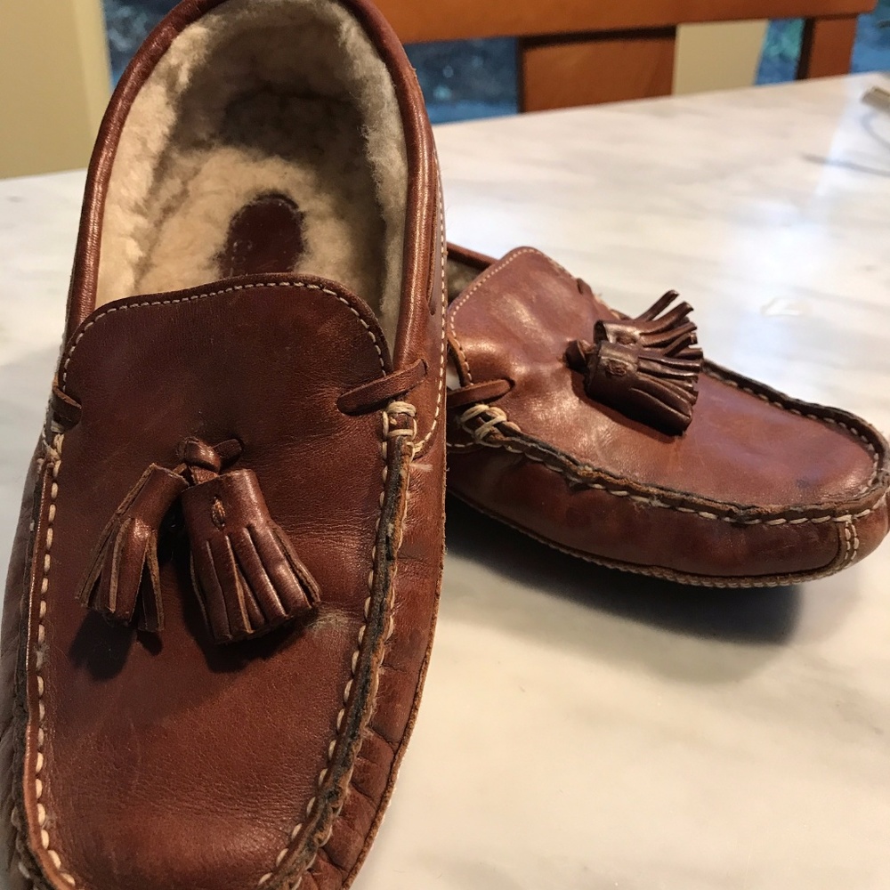 Kids Cole Haan fleece lined loafers / slippers