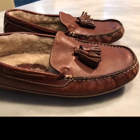 Kids Cole Haan fleece lined loafers / slippers - Picture 2 of 6