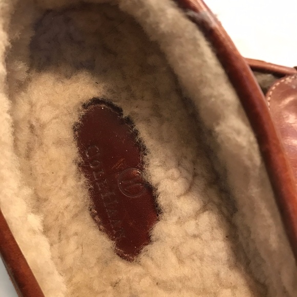 Kids Cole Haan fleece lined loafers / slippers - Picture 5 of 6
