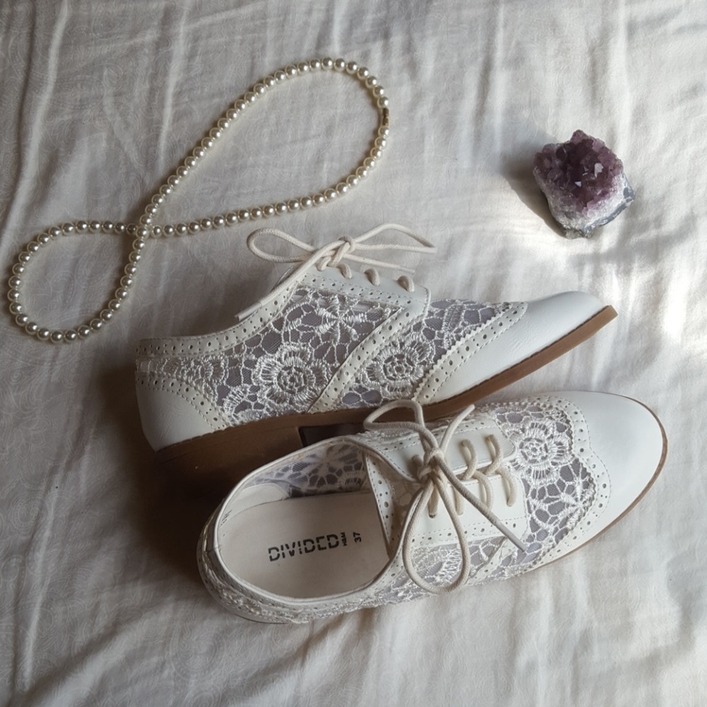 White Lace Brogues - Forever 21