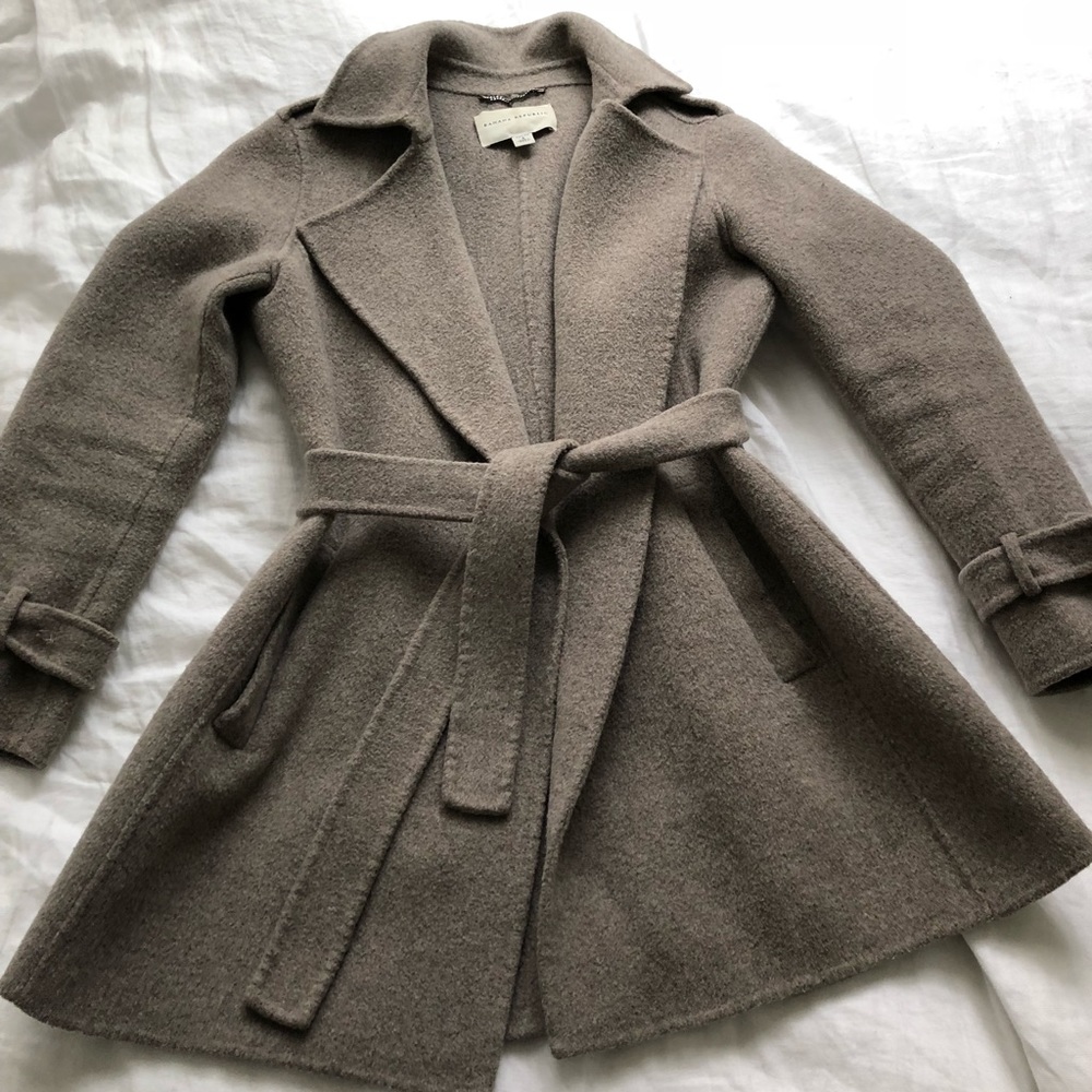 Wool blend coat