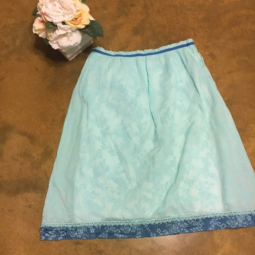 Garnet Hill Size 8 A Line Cotton Skirt