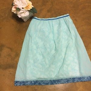 Garnet Hill Size 8 A Line Cotton Skirt