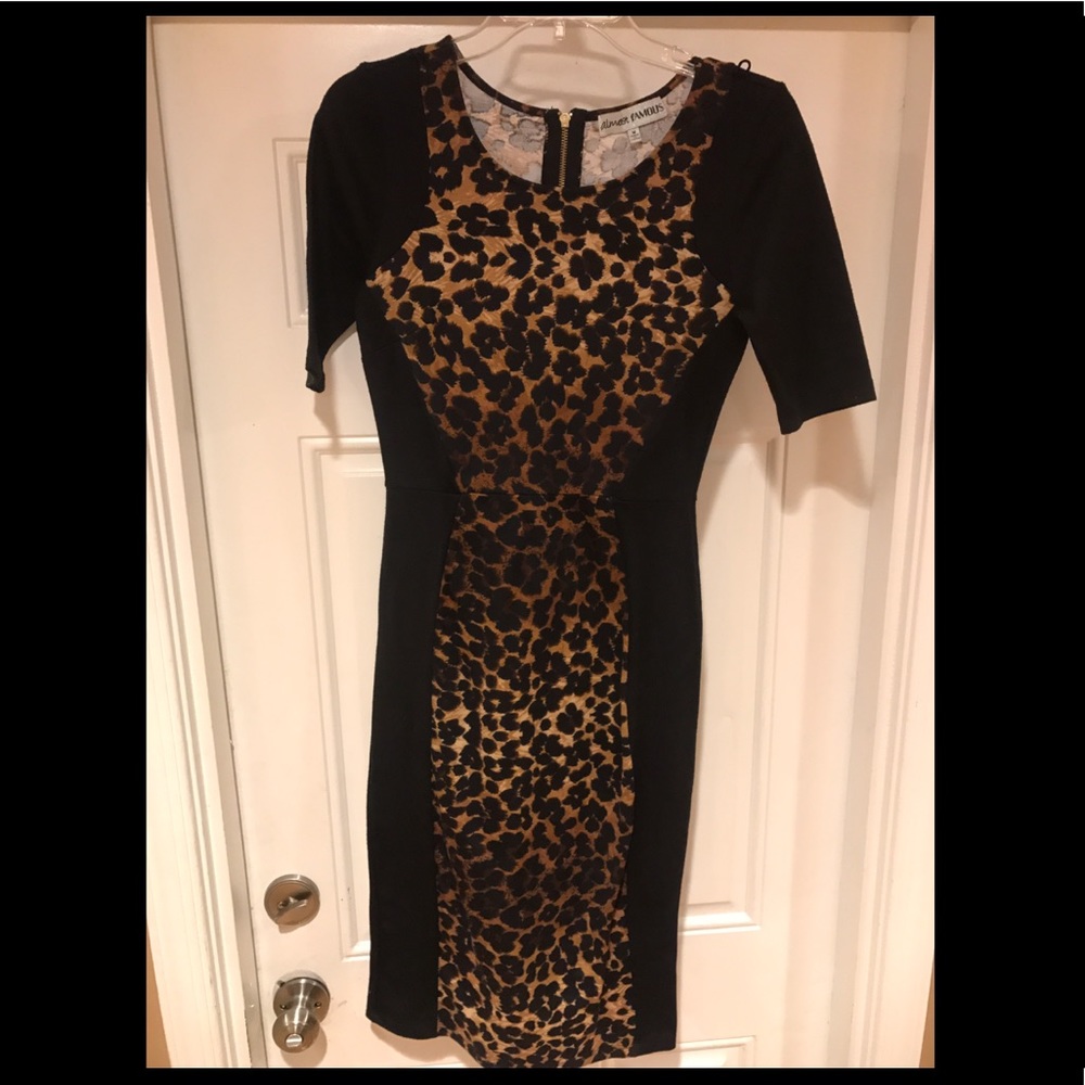 Black and Leopard Dress