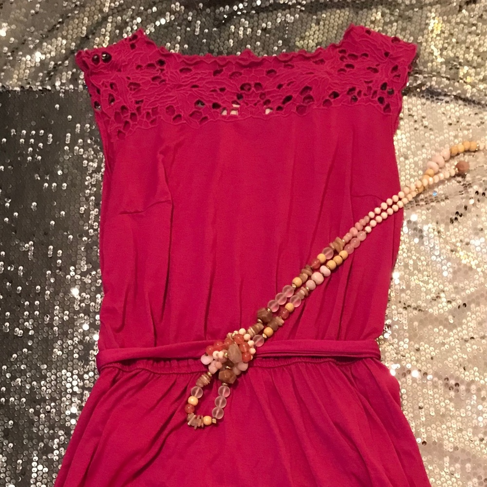 Ann Taylor Loft dress in hot pink!